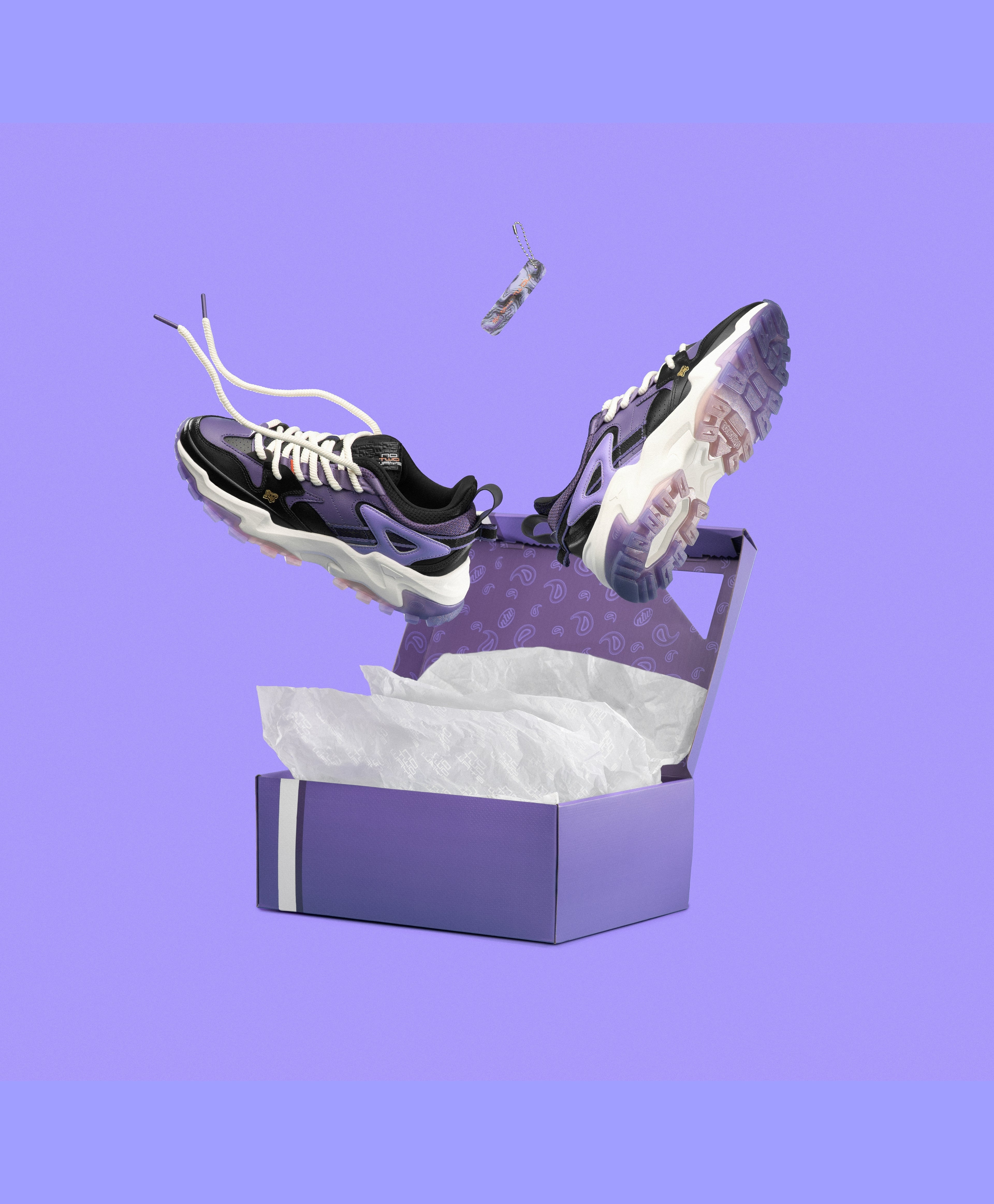 Roxo + White Socks: Size 8