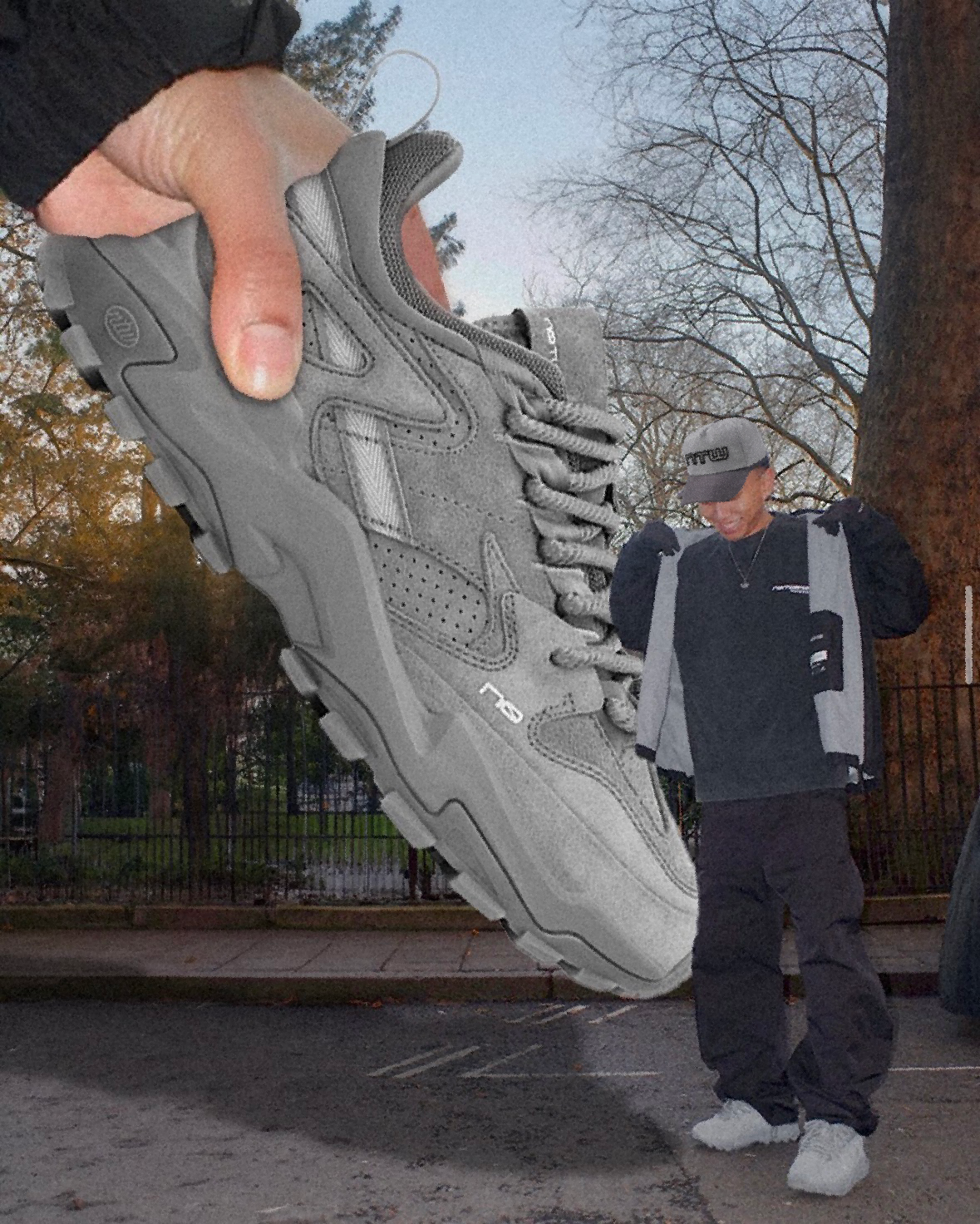 Dark Grey x Street Cap: Size 11