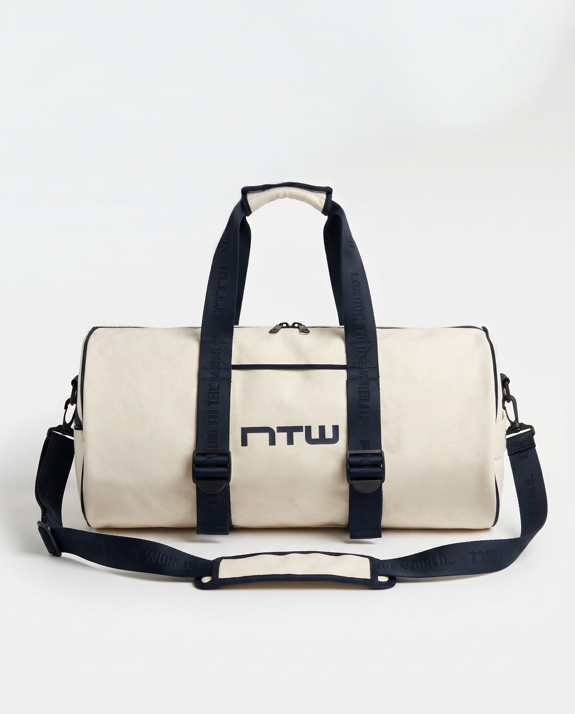 THE NTW DUFFEL BAG - BEIGE/NAVY