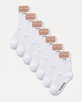 NTW SOCKS - WHITE (7 PACK)